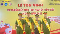 Những chiến sĩ Công an tiêu biểu trong hiến máu tình nguyện