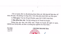 Nhiều trường học hoang mang vì thông báo “lạ” của Thanh tra huyện