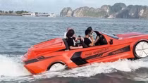 Đang làm rõ việc “ô tô siêu sang” lướt trên vịnh Hạ Long
