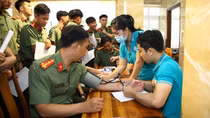 CBCS Cảnh vệ tích cực hiến máu cứu người
