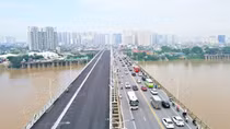 Cầu Vĩnh Tuy giai đoạn 2 chạy nước rút thông xe ngày 10/10