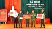 Thứ trưởng Nguyễn Văn Long thăm, tặng quà Trung tâm điều dưỡng thương binh Nho Quan