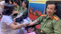 250 CBCS Công an 7 đơn vị nghiệp vụ Bộ Công an tham gia hiến máu tình nguyện