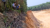 Lợi dụng nạo vét hồ thủy lợi để khai thác trái phép hàng chục nghìn m3 đất rừng