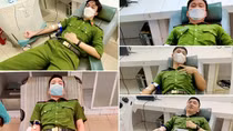 6 cán bộ, chiến sĩ Công an Quảng Nam hiến máu cứu người nguy kịch