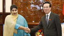 Chủ tịch nước Võ Văn Thưởng tiếp Đại sứ Bangladesh Samina Naz