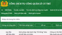 Đăng ký cư trú qua Cổng dịch vụ công trực tuyến sẽ được giảm 50% lệ phí