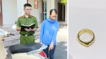 Vờ mua, đeo chiếc nhẫn 5 chỉ vào tay rồi tẩu thoát khỏi tiệm vàng