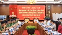 Ban Thường vụ Đảng ủy Công an Trung ương làm việc với Tỉnh ủy Lạng Sơn