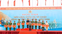 Công an Ninh Bình tổ chức Hội thi điều lệnh, quân sự, võ thuật