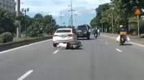 CSGT Hà Nội truy tìm tài xế ô tô tạt ngã người đi xe máy