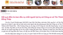 Làm rõ vụ chết người xảy ra tại xã Tân Thành B – huyện Tân Hồng