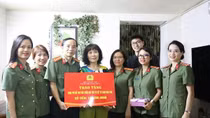 Cụm thi đua số 1 quyên góp ủng hộ sửa chữa nơi thờ tự của liệt sĩ CAND