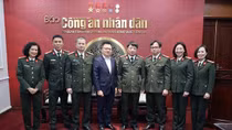 Chủ tịch Hội Nhà báo Việt Nam Lê Quốc Minh thăm, chúc mừng năm mới Báo CAND