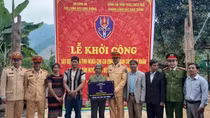 Cục CSGT khởi công xây nhà tình nghĩa cho 2 hộ dân có hoàn cảnh khó khăn