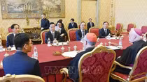 Chủ tịch nước Võ Văn Thưởng gặp Thủ tướng Tòa thánh Vatican, Hồng y Pietro Parolin