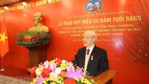 Phát biểu của Tổng Bí thư tại Lễ nhận Huy hiệu 55 năm tuổi Đảng