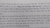 Tìm chủ sở hữu xe liên quan vụ tàng trữ trái phép chất ma túy