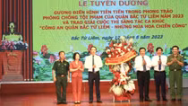 Tuyên dương điển hình tiên tiến phong trào phòng, chống tội phạm quận Bắc Từ Liêm