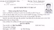 Thông báo của Cơ quan An ninh điều tra Bộ Công an