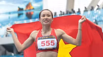 Nữ VĐV Việt Nam rơi nước mắt khi lần đầu giành Huy chương SEA Games