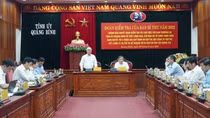 Đoàn kiểm tra của Ban Bí thư Trung ương Đảng làm việc với Thường vụ Tỉnh uỷ Quảng Bình
