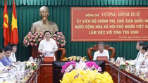 Chủ tịch Quốc hội Vương Đình Huệ làm việc với Ban Thường vụ Tỉnh ủy Trà Vinh