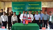 Bàn giao công trình cấp nước cho Đại đội bảo vệ biên giới nước bạn Lào