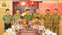 Công an 2 tỉnh Thanh Hóa và Hủa Phăn (CHDCND Lào) giao ban công tác bảo đảm ANTT