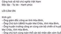 Người dân cảm ơn Công an đã giúp đỡ, xác định hài cốt đưa về với gia đình