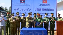 Khánh thành trụ sở làm việc cho Công an các bản thuộc tỉnh Xê Kông - Lào