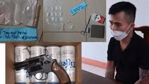 Thu giữ súng và 5 viên đạn tại nơi ở của đối tượng ma túy