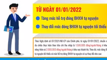 Tăng mức đóng bảo hiểm xã hội tự nguyện tối thiểu từ năm 2022