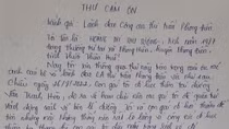 Mẹ viết thư cảm ơn Công an tận tình tìm lại túi xách cho con gái