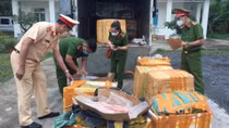 2,2 tấn nội tạng động vật hôi thối ém trên xe tải