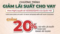 Agribank giảm tiếp 20% so với lãi suất cho vay để hỗ trợ khách hàng