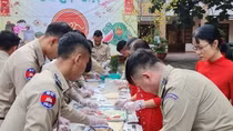 Trường Cao đẳng ANND I với nhiều hoạt động vui xuân cho học viên Campuchia