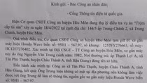 Tìm chủ xe liên quan đến vụ án trộm cắp tài sản