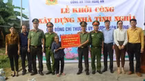 Khởi công xây dựng nhà tình nghĩa cho cán bộ Công an có hoàn cảnh khó khăn