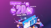 Nạp tiền tháng 7, nhận data miễn phí tương ứng 20% mệnh giá nạp