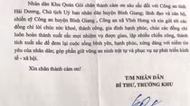 Xúc động những lá thư gửi đến Công an tỉnh Hải Dương