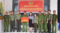 Trao “Nhà nghĩa tình đồng đội” tặng gia đình cán bộ Công an nghèo