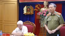 Bộ trưởng Tô Lâm đến thăm và làm việc tại Công an tỉnh Bình Dương