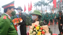 Long trọng Lễ giao nhận tân binh trên quê hương Đại tướng Võ Nguyên Giáp