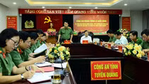 Thứ trưởng Lê Quốc Hùng kiểm tra công tác tại Công an tỉnh Tuyên Quang