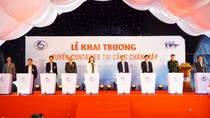 Khai trương tuyến dịch vụ vận tải container nội địa đầu tiên đến Cảng Chân Mây