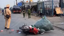 Xe đầu kéo lùi cán một phụ nữ tử vong