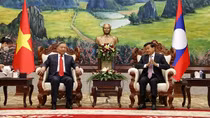 Bộ trưởng Tô Lâm chào xã giao Tổng Bí thư, Chủ tịch nước và Thủ tướng Lào