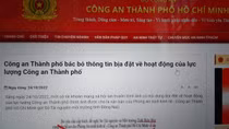 Xác minh, điều tra thông tin bịa đặt về hoạt động của Công an TP Hồ Chí Minh
