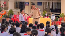 Công an TP Bà Rịa đẩy mạnh tuyên truyền pháp luật giao thông tới học sinh